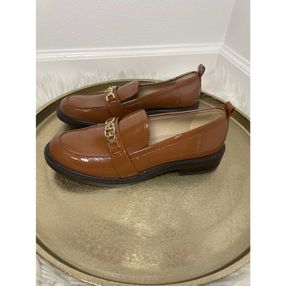 SAM EDELMAN Christy Tailored Loafers Size 9 Burnt Caramel - Picture 2 of 7